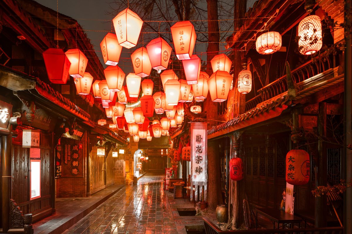 锦里古街夜景 · Jinli Ancient Street at Night